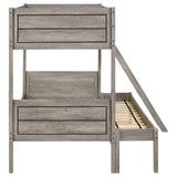 Twin / Full Bunk Bed - Ryder Twin Over Full Bunk Bed Weathered Taupe