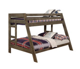 Twin / Full Bunk Bed - Wrangle Hill Twin Over Full Bunk Bed Gun Smoke