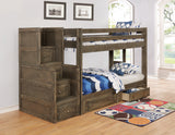 Twin / Twin Bunk Bed - Wrangle Hill Twin Over Twin Bunk Bed Gun Smoke