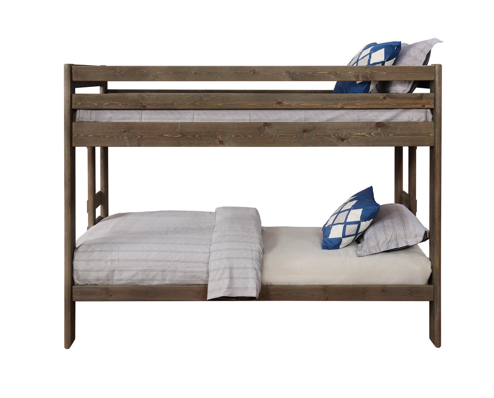 Twin / Twin Bunk Bed - Wrangle Hill Twin Over Twin Bunk Bed Gun Smoke