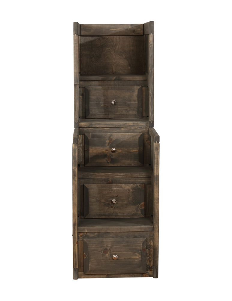 Stairway Chest - Wrangle Hill 4-drawer Stairway Chest Gun Smoke