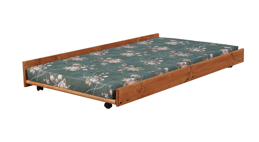 Trundle W/ Bunkie Mattress - Wrangle Hill Trundle with Bunkie Mattress Amber Wash
