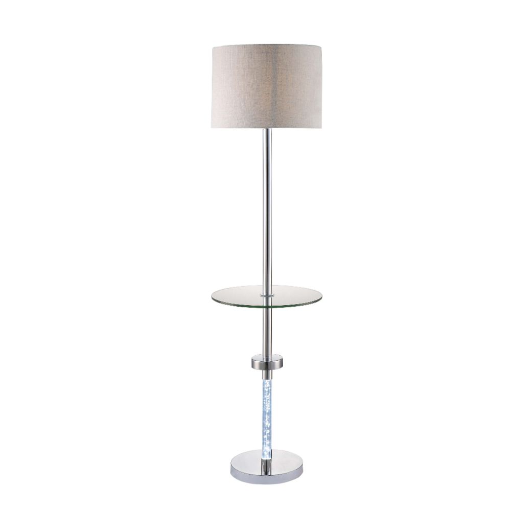 Acme - Cici Floor Lamp 40125 Chrome Finish