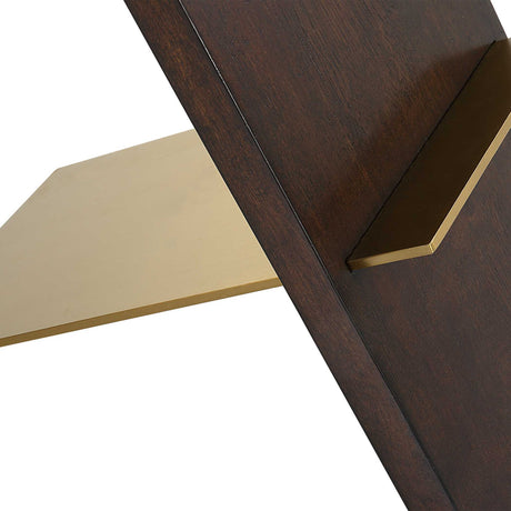 Breakthrough Modern Accent Table - Dark Brown / Gold by Uttermost - View 8