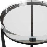 Midas Round Accent Table Dark Bronze - Black by Uttermost - View 6