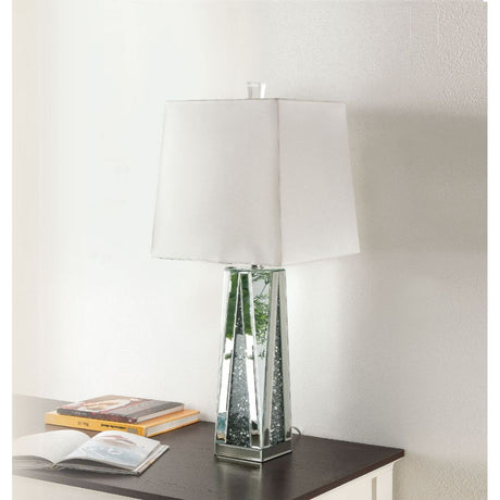 Acme - Noralie Table Lamp 40218 Mirrored & Faux Diamonds