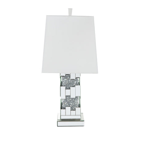 Acme - Noralie Table Lamp 40222 Mirrored & Faux Diamonds