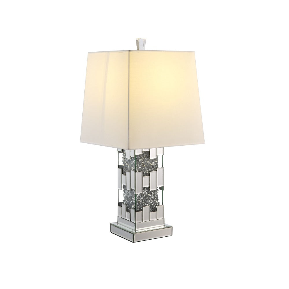 Acme - Noralie Table Lamp 40222 Mirrored & Faux Diamonds