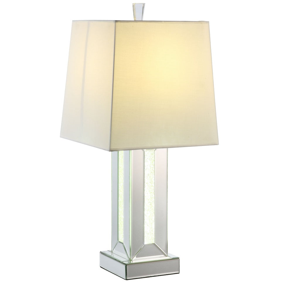 Acme - Noralie Table Lamp 40223 Mirrored & Faux Stones