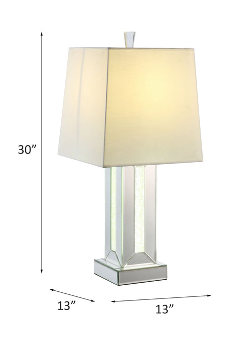 Acme - Noralie Table Lamp 40223 Mirrored & Faux Stones