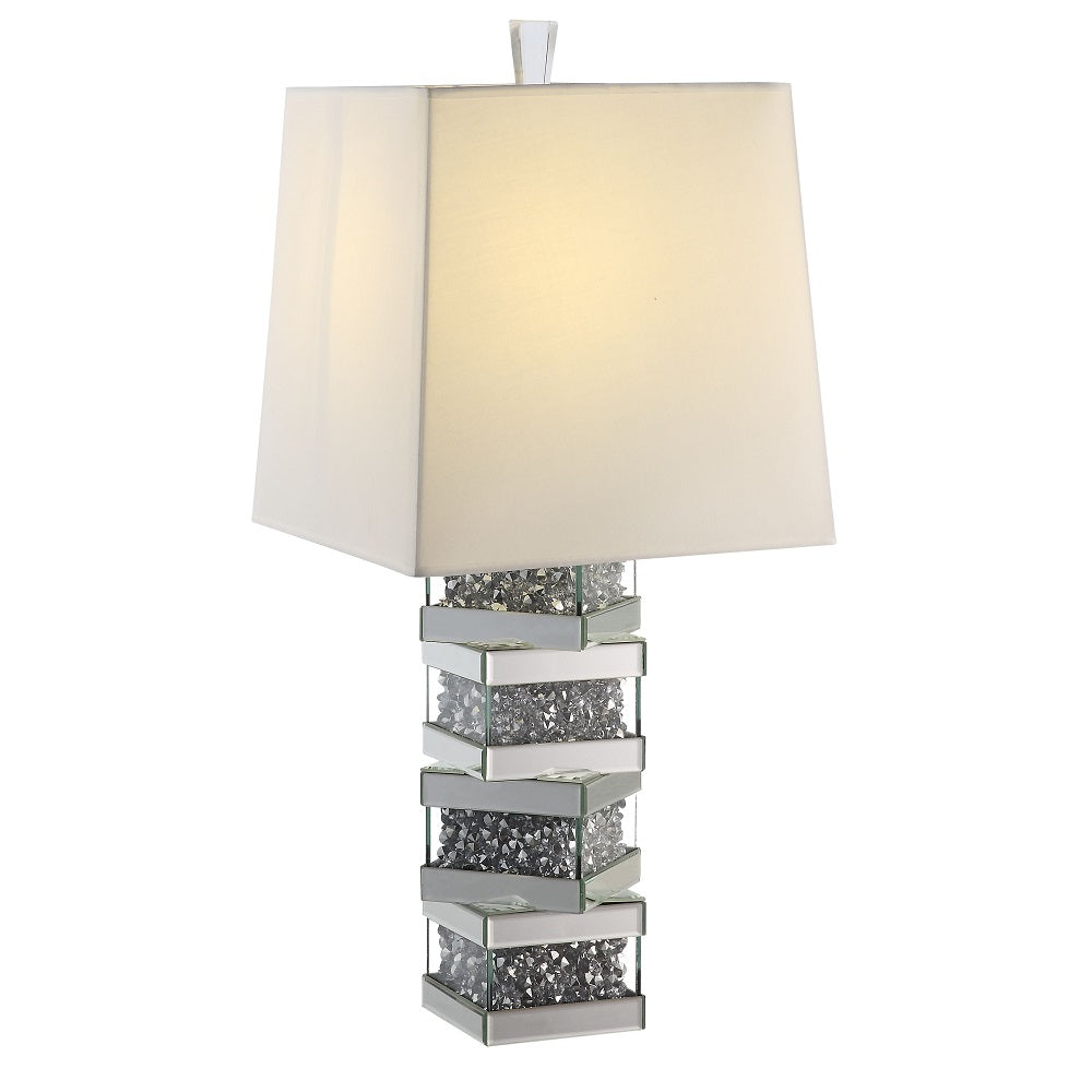 Acme - Noralie Table Lamp 40224 Mirrored & Faux Diamonds