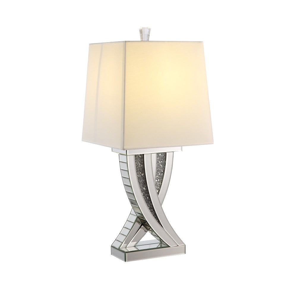 Acme - Noralie Table Lamp 40241 Mirrored & Faux Diamonds