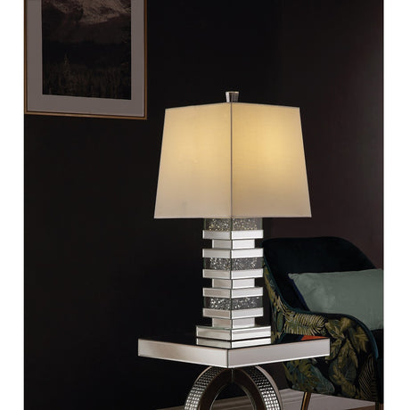 Acme - Noralie Table Lamp 40242 Mirrored & Faux Diamonds