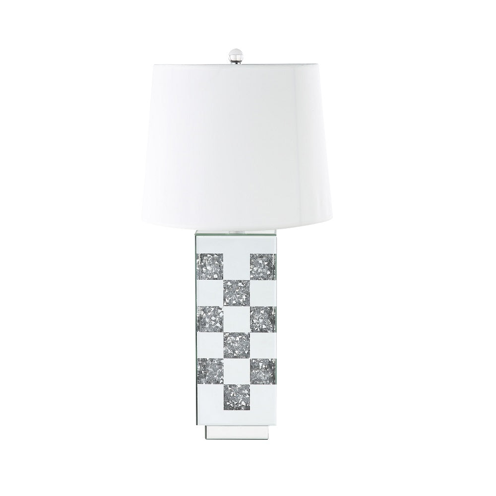 Acme - Noralie Table Lamp 40243 Mirrored & Faux Diamonds