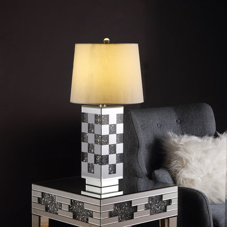 Acme - Noralie Table Lamp 40243 Mirrored & Faux Diamonds