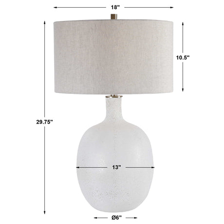 Whiteout Mottled Glass Table Lamp by Uttermost - View 11