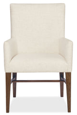 Driftwood Upholstered Arm Chair (Set of 2) Worn Saddle / Beige - Dark Brown / Beige by Hooker Furniture - View 4