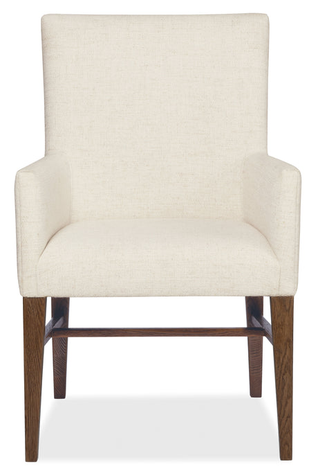 Driftwood Upholstered Arm Chair (Set of 2) Worn Saddle / Beige - Dark Brown / Beige by Hooker Furniture - View 4