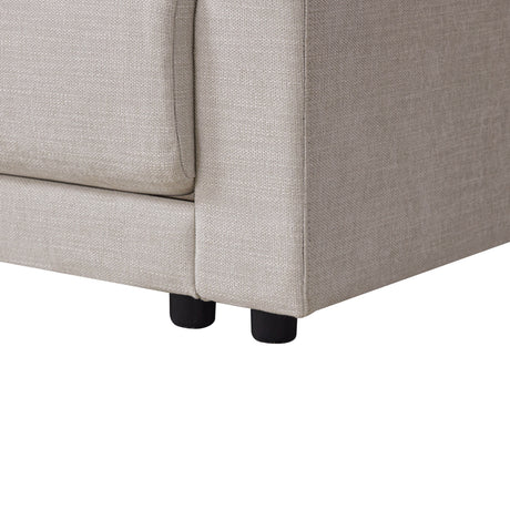 124'' L-Shaped Sectional Sofa with Multi-Functional Storage Console, Wired&Wireless Charger, Movable Ottoman, Wider&Thicker Cushion, Free Combination for Living Room&Apartment, Chenille - sold by Home Elegance USA