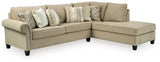 Ashley Putty Dovemont 40401S1 2 - Piece Sectional with Chaise - Chenille | Home Elegance USA