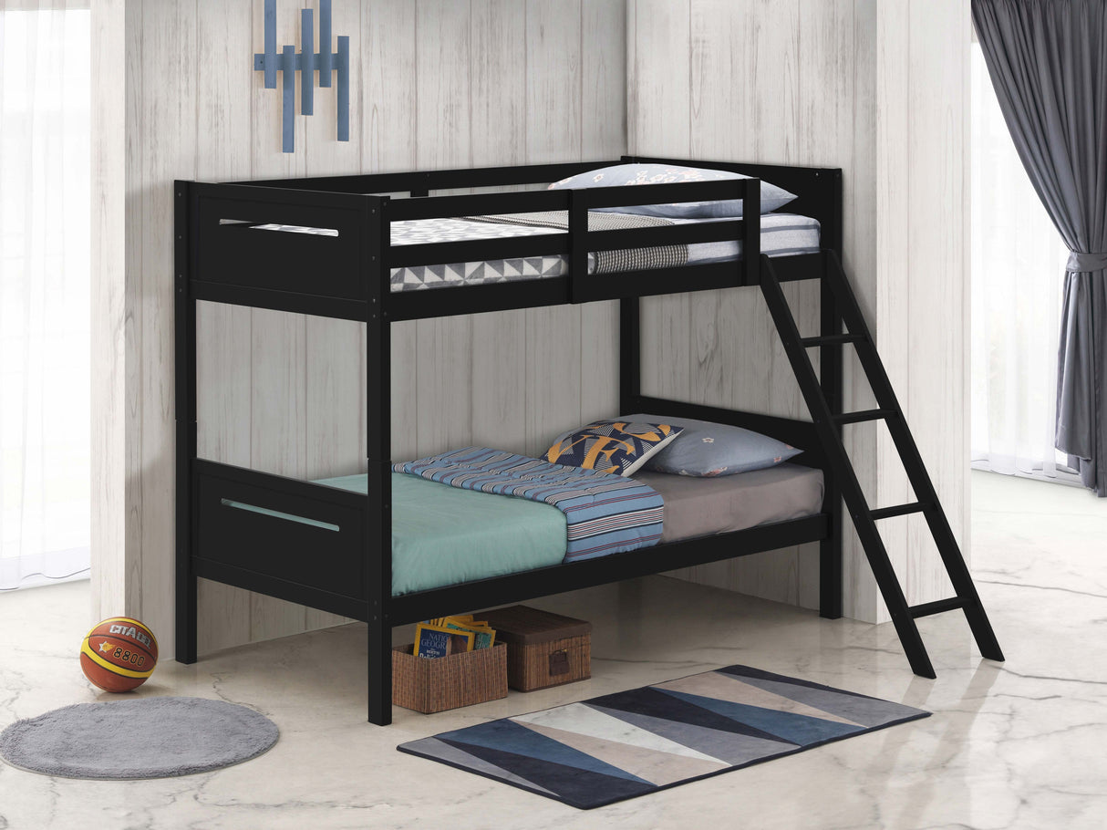 Twin / Twin Bunk Bed - Littleton Twin Over Twin Bunk Bed Black