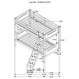 Twin / Twin Bunk Bed - Littleton Twin Over Twin Bunk Bed Blue