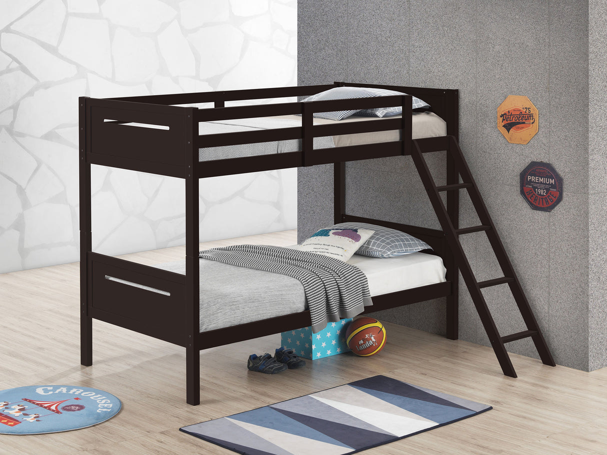 Twin / Twin Bunk Bed - Littleton Twin Over Twin Bunk Bed Espresso