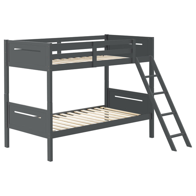 Twin / Twin Bunk Bed - Littleton Twin Over Twin Bunk Bed Grey