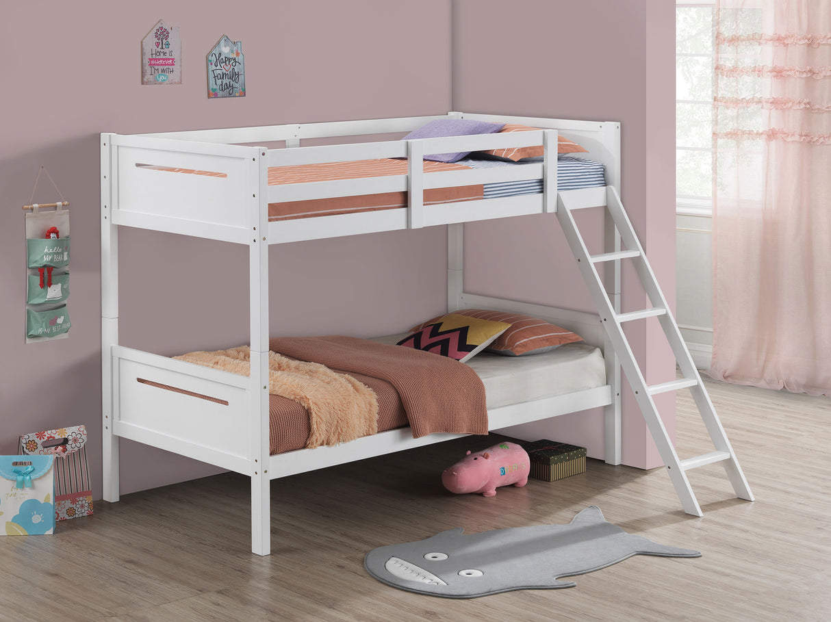 Twin / Twin Bunk Bed - Littleton Twin Over Twin Bunk Bed White