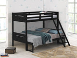 Twin / Full Bunk Bed - Littleton Twin Over Full Bunk Bed Black