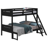Twin / Full Bunk Bed - Littleton Twin Over Full Bunk Bed Black