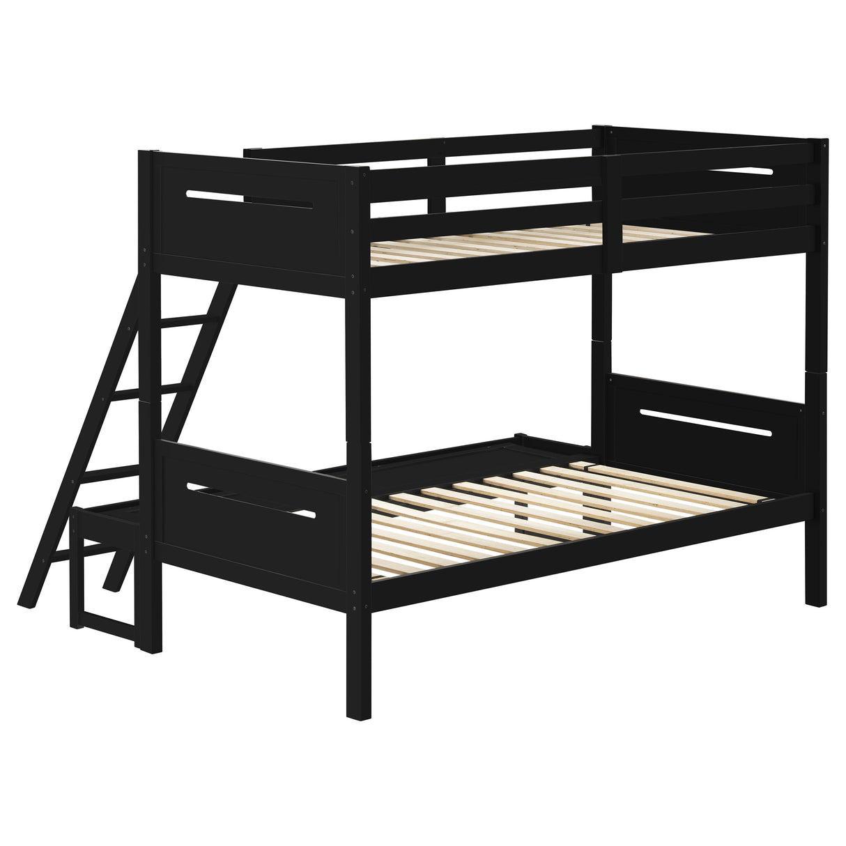 Twin / Full Bunk Bed - Littleton Twin Over Full Bunk Bed Black