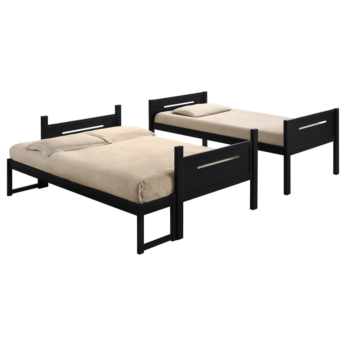 Twin / Full Bunk Bed - Littleton Twin Over Full Bunk Bed Black