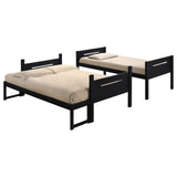 Twin / Full Bunk Bed - Littleton Twin Over Full Bunk Bed Black