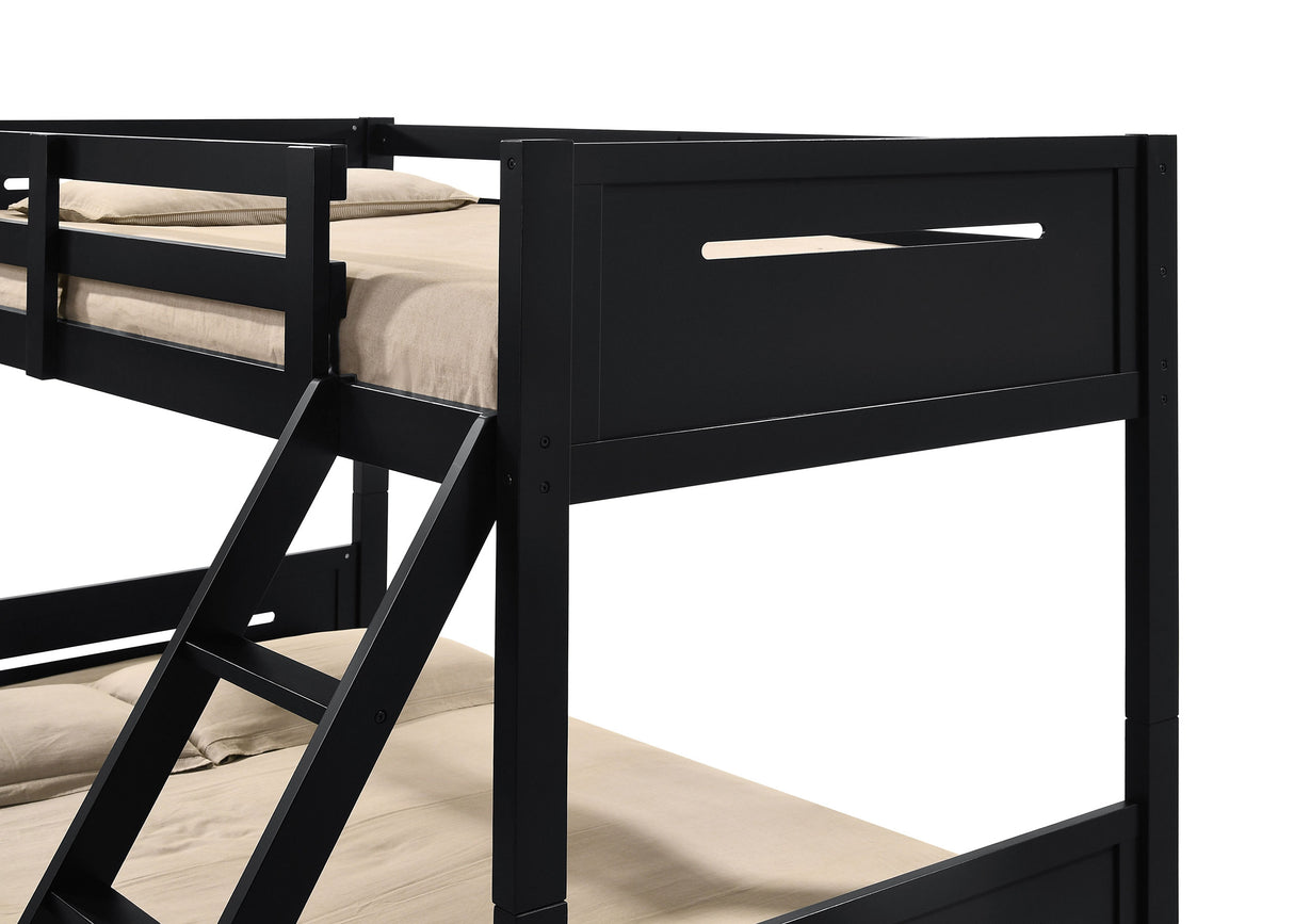 Twin / Full Bunk Bed - Littleton Twin Over Full Bunk Bed Black