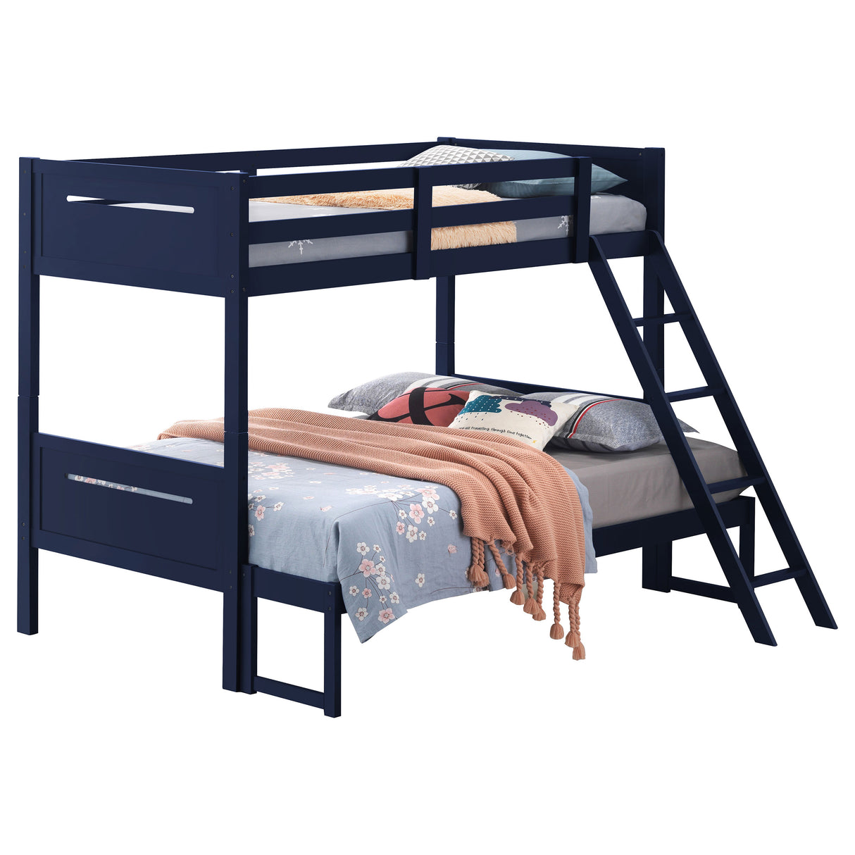 Twin / Full Bunk Bed - Littleton Twin Over Full Bunk Bed Blue