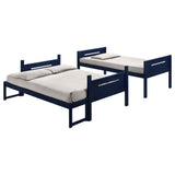 Twin / Full Bunk Bed - Littleton Twin Over Full Bunk Bed Blue