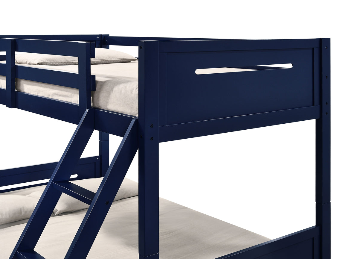 Twin / Full Bunk Bed - Littleton Twin Over Full Bunk Bed Blue