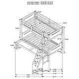 Twin / Full Bunk Bed - Littleton Twin Over Full Bunk Bed Blue