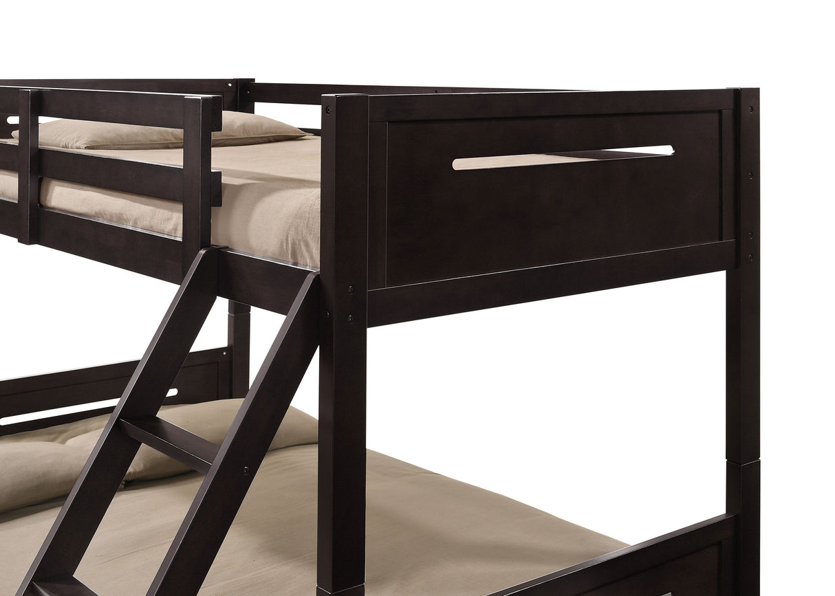 Twin / Full Bunk Bed - Littleton Twin Over Full Bunk Bed Espresso