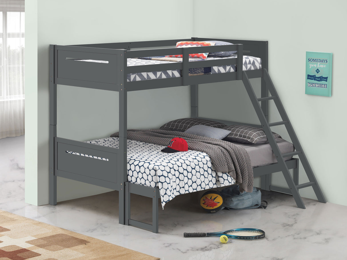 Twin / Full Bunk Bed - Littleton Twin Over Full Bunk Bed Grey