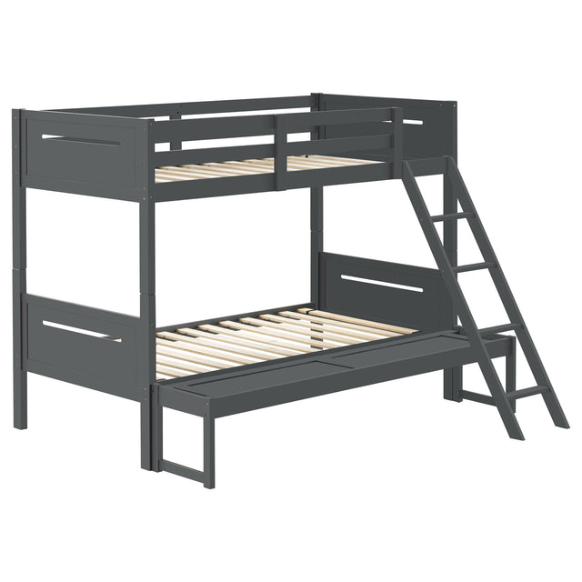 Twin / Full Bunk Bed - Littleton Twin Over Full Bunk Bed Grey