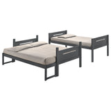 Twin / Full Bunk Bed - Littleton Twin Over Full Bunk Bed Grey