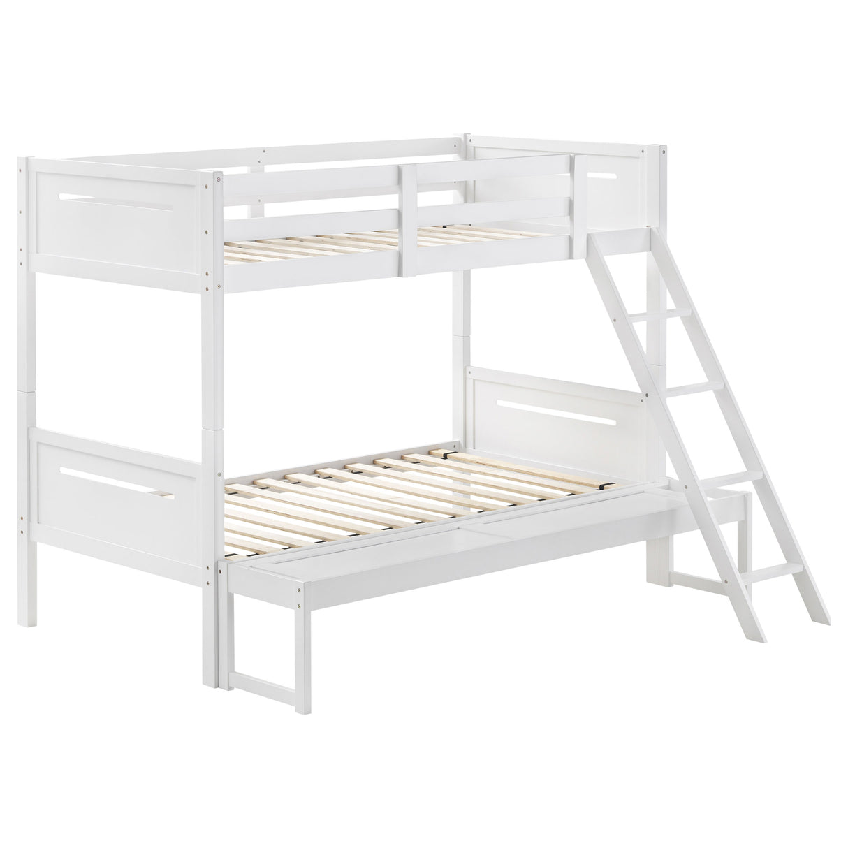 Twin / Full Bunk Bed - Littleton Twin Over Full Bunk Bed White