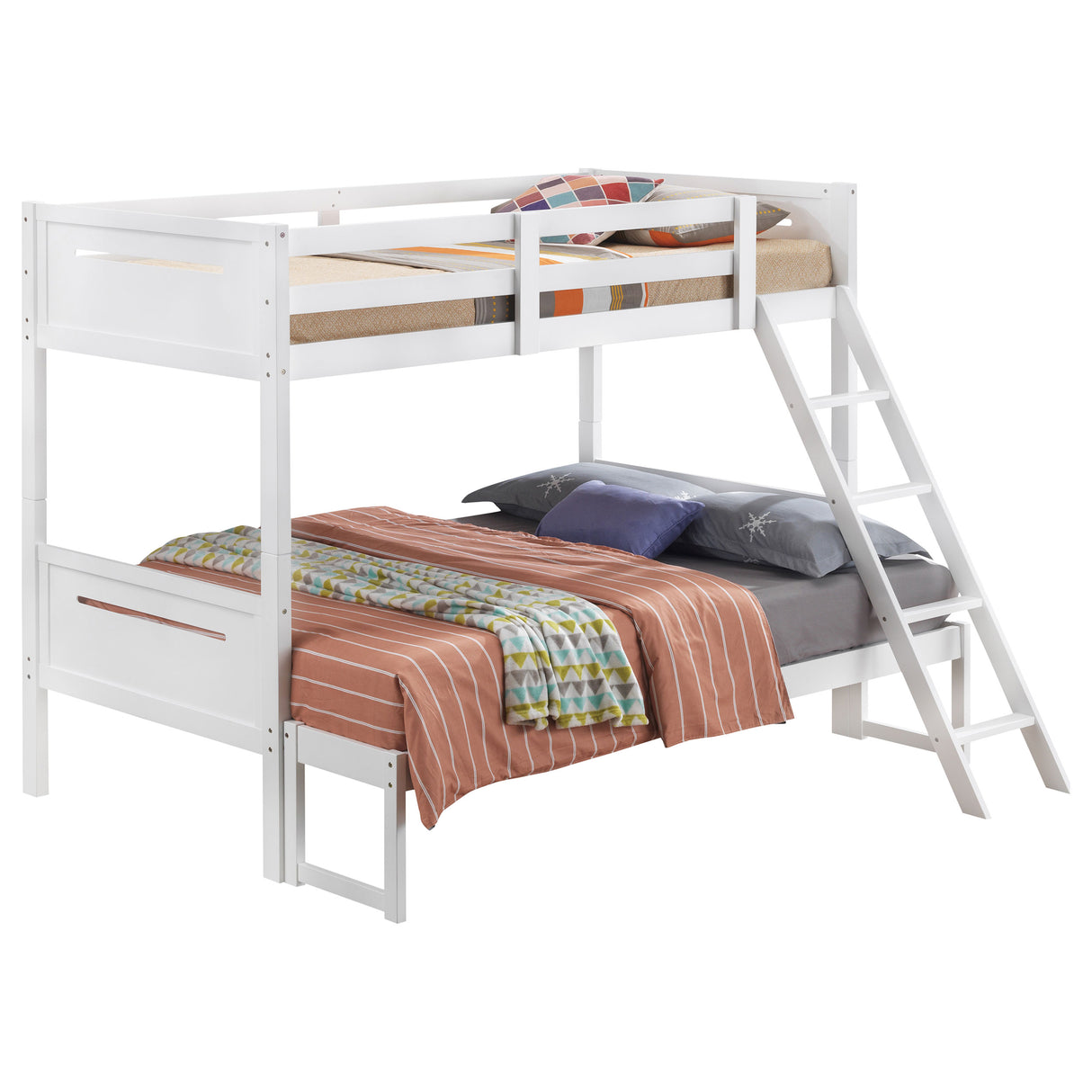 Twin / Full Bunk Bed - Littleton Twin Over Full Bunk Bed White