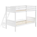 Twin / Full Bunk Bed - Littleton Twin Over Full Bunk Bed White