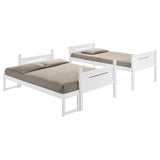 Twin / Full Bunk Bed - Littleton Twin Over Full Bunk Bed White