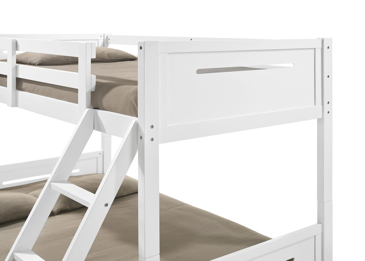 Twin / Full Bunk Bed - Littleton Twin Over Full Bunk Bed White