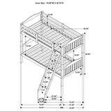 Twin / Twin Bunk Bed - Arlo Twin Over Twin Bunk Bed with Ladder Black