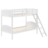 Twin / Twin Bunk Bed - Arlo Twin Over Twin Bunk Bed with Ladder White